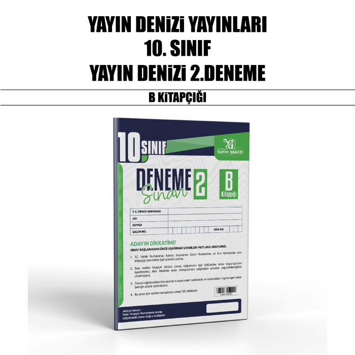 YDENİZİ 10.SINIF DENEME TARAMA SINAVI 2-B - 25-26